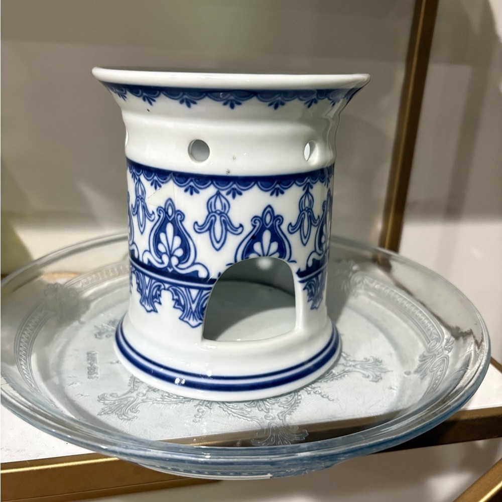 Bombay Blue & White Ceramic Candle Potpourri Warmer Chinoiserie Decor Tea Light - Picture 5 of 5